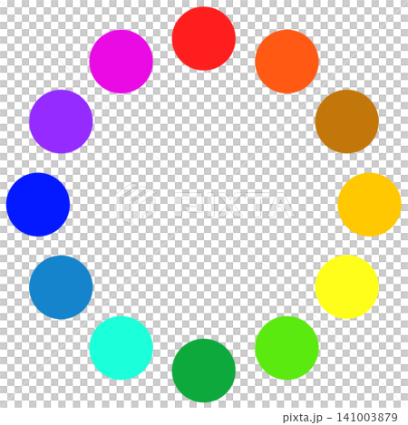A color wheel illustration showing the 12 colorful colors found in paints and coatings. A color wheel illustration showing the 12 colorful colors found in paints and coatings. 141003879