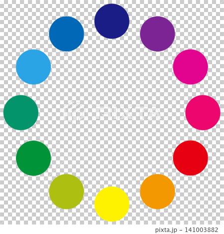 A color wheel illustration showing the 12 colorful colors found in paints and coatings. A color wheel illustration showing the 12 colorful colors found in paints and coatings. 141003882