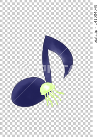 Musical notes with jellyfish Musical notes with jellyfish 141004049