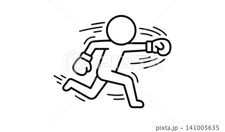 Boxing match fight and winning challenge concept, stick figure knockout and victory vector illustration set Boxing match fight and winning challenge concept, stick figure knockout and victory vector illustration set 141005635