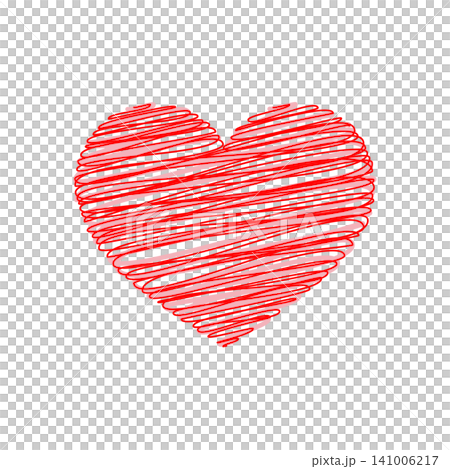 A small, hand-drawn style heart symbol in red. 141006217
