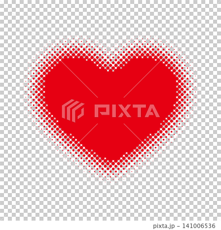 Half-tone heart symbol, red Half-tone heart symbol, red 141006536