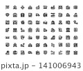 real estate, housing, and architecture vector icon set design outline style. perfect use for logo, presentation, website, and more. simple modern icon set design line style 141006943