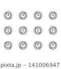 clock, time and watch icon set design. perfect for logo, presentation, book, application, background and more product. icon set design line style 141006947