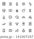 ramadan and muslim icon set design line style. perfect use for presentation, mobile application, website, logo and more product. icon set design line style 141007287