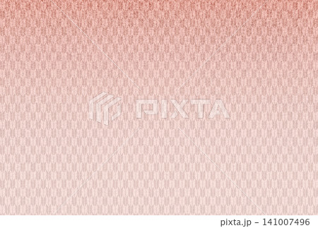 キラキラ輝く繊細な淡い赤色の模様に薄赤色の矢絣柄を重ねた背景画像1 141007496