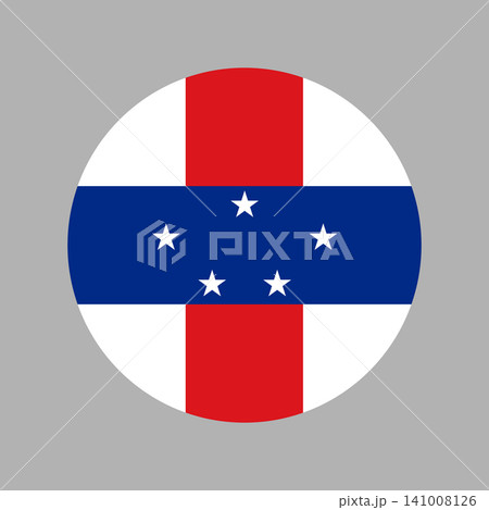 Netherlands Antilles Flag circle icon, sticker. Flag of Netherlands Antilles round button, badge. National flag Netherlands Antilles islands circular banner, background. Netherlands Antilles Flag circle icon, sticker. Flag of Netherlands Antilles round button, badge. National flag Netherlands Antilles islands circular banner, background. 141008126