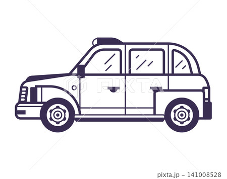 London Taxi Cab Icon in Line Art London Taxi Cab Icon in Line Art 141008528