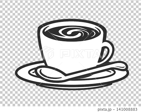 シンプルでお洒落な珈琲(コーヒー)のアイコン シンプルでお洒落な珈琲(コーヒー)のアイコン 141008883