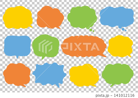 Hand-drawn speech bubble illustration | Adjustable speech bubble opening, vector material Hand-drawn speech bubble illustration | Adjustable speech bubble opening, vector material 141012116