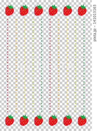 Hand-drawn crayon-style background, strawberry-patterned stationery. 141013163