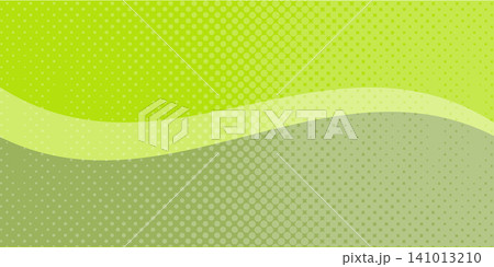 緑色の抽象的なハーフトーン波模様の背景イラスト 141013210