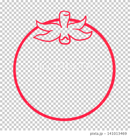 Line drawing of a cherry tomato (red) Line drawing of a cherry tomato (red) 141013469