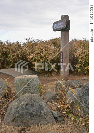 伊豆半島の伊豆山稜線歩道 達磨山山頂の一等三角点 伊豆半島の伊豆山稜線歩道 達磨山山頂の一等三角点 141013555