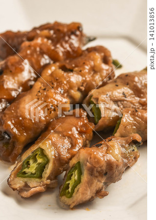 オクラの肉巻き オクラの肉巻き 141013856