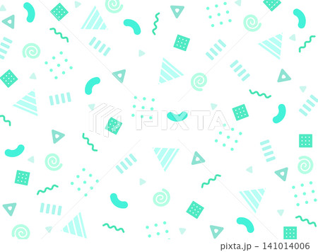 ポップでかわいいメンフィスパターン風の柄背景 ポップでかわいいメンフィスパターン風の柄背景 141014006