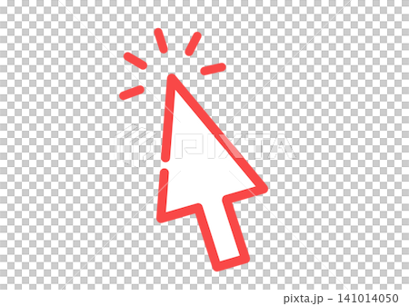 Simple mouse cursor icon illustration (red) Simple mouse cursor icon illustration (red) 141014050