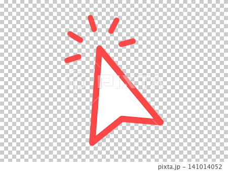 Simple mouse cursor icon illustration (red) Simple mouse cursor icon illustration (red) 141014052