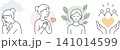 メンタルヘルスと心のケアのシンプルイラストセット 141014599