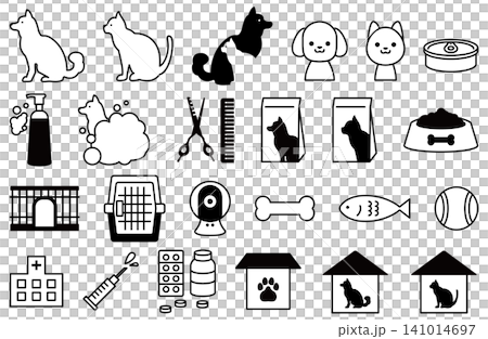 Dog and cat icon set Dog and cat icon set 141014697