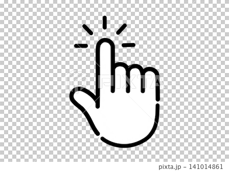 Simple hand pointer icon illustration Simple hand pointer icon illustration 141014861