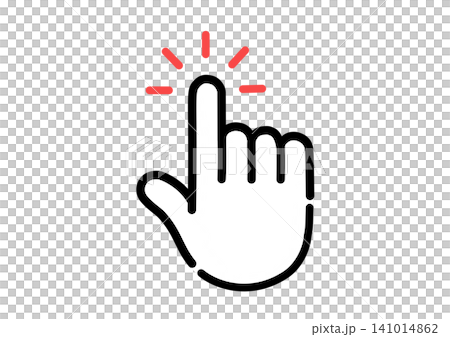 Simple hand pointer icon illustration Simple hand pointer icon illustration 141014862