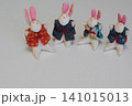 和柄_手作りちりめん細工のうさぎ人形 141015013