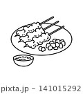 illustration of sate indonesia 141015292