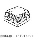 kuru baklava outline snack 141015294