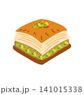 kuru baklava pistachio snack illustration 141015338