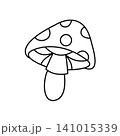 mushroom coloring page outline 141015339