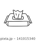 outline icon of a wet wipes container 141015340