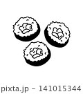 sushi seafood illustration japan 141015344