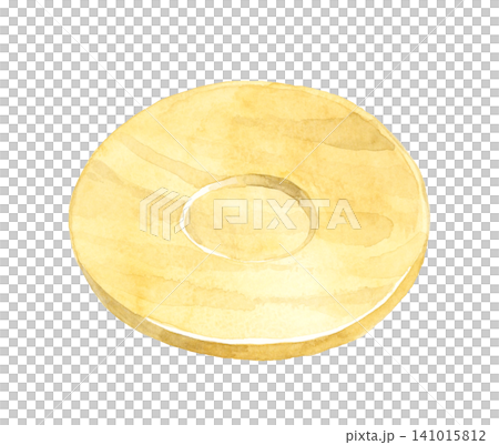 Wooden tea coaster - Hand-painted watercolor illustration material Wooden tea coaster - Hand-painted watercolor illustration material 141015812