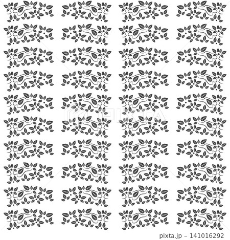 Black leaf floral seamless pattern Black leaf floral seamless pattern 141016292