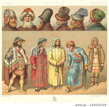 ロシアの民族衣装のイラスト ロシアの民族衣装のイラスト 141016329