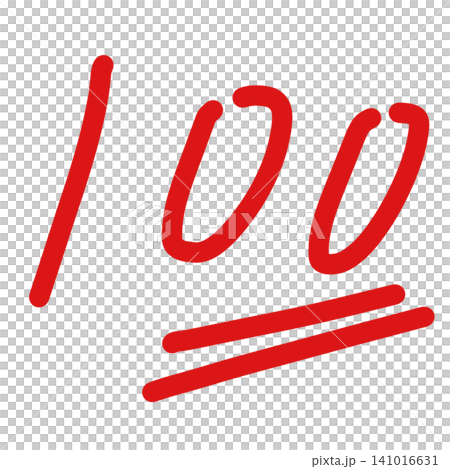 100 hand-drawn style red illustrations with double underlines and a white background. 100 hand-drawn style red illustrations with double underlines and a white background. 141016631
