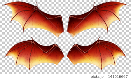 Two sets of wings inspired by demons or bats. 141016667