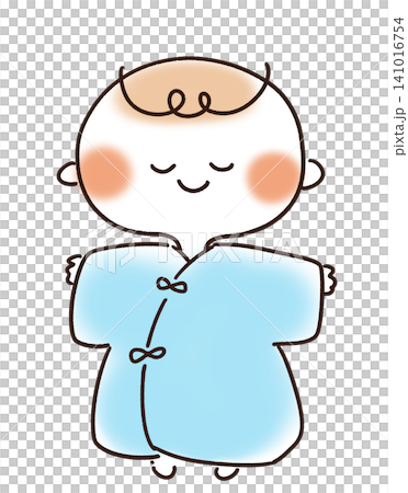 Gentle, hand-drawn illustrations of babies Gentle, hand-drawn illustrations of babies 141016754
