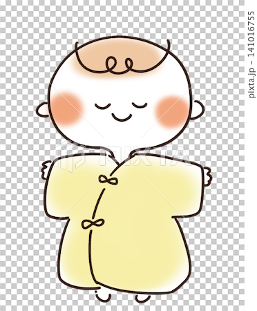 Gentle, hand-drawn illustrations of babies Gentle, hand-drawn illustrations of babies 141016755