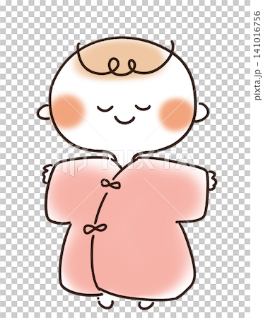 溫柔的手繪嬰兒插圖 溫柔的手繪嬰兒插圖 141016756