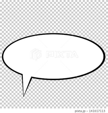 手繪風格的對話框插圖(橢圓形,留有文字空間) 手繪風格的對話框插圖(橢圓形,留有文字空間) 141017113