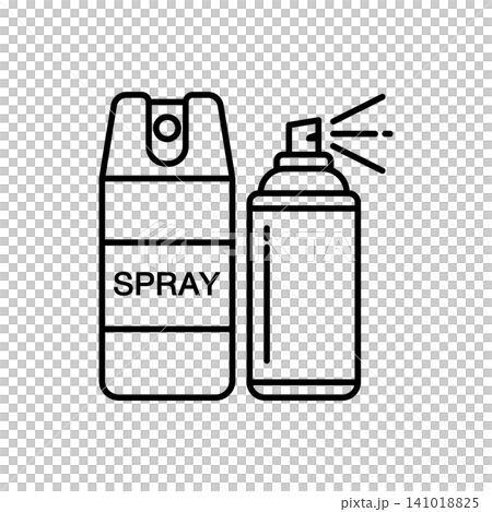 Minimal outline icon of a referee vanishing foam spray bottle for marking free kick wall distance in football matches Minimal outline icon of a referee vanishing foam spray bottle for marking free kick wall distance in football matches 141018825