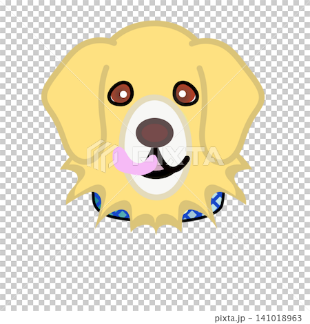 黃金獵犬臉的插圖 黃金獵犬臉的插圖 141018963