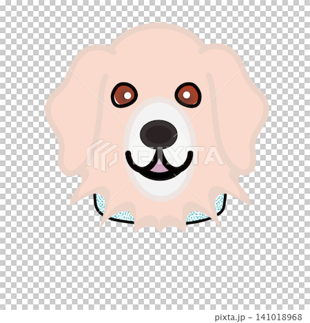 Illustration of golden retriever face Illustration of golden retriever face 141018968