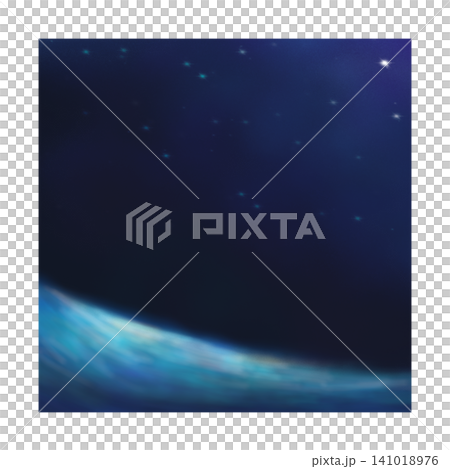 Bright stars in sky at shining sea background illustration Bright stars in sky at shining sea background illustration 141018976