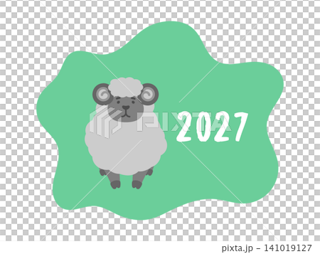 2027 年黑羊的插圖 2027 年黑羊的插圖 141019127