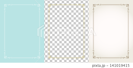 Elegant Vintage Frame 3-Color Set / Retro Antique Background Vector Illustration Elegant Vintage Frame 3-Color Set / Retro Antique Background Vector Illustration 141019415