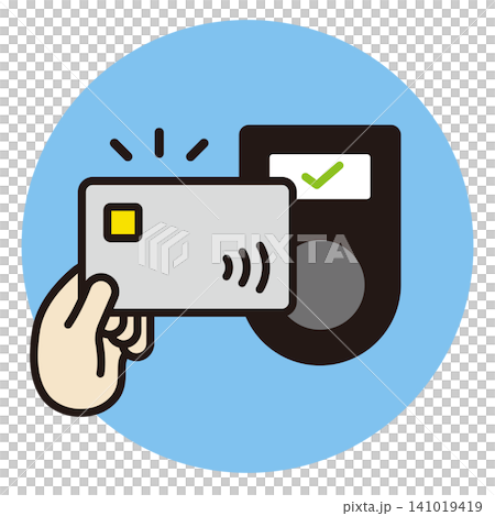 Credit card contactless payment icon. Cashless payment. 141019419