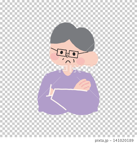 Illustration of a troubled senior man (upper body) Illustration of a troubled senior man (upper body) 141020189